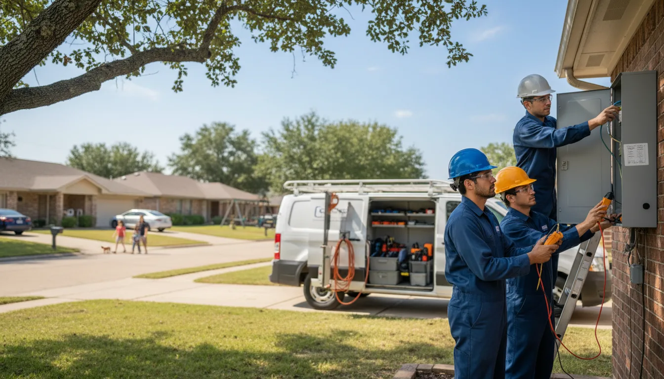 Certified electrician providing emergency electrical services in Bridgeport, TX